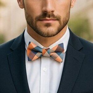 ORIGINAL PENGUIN Madras Plaid Bow Tie Adjustable for Mens Suit Preppy Hipster